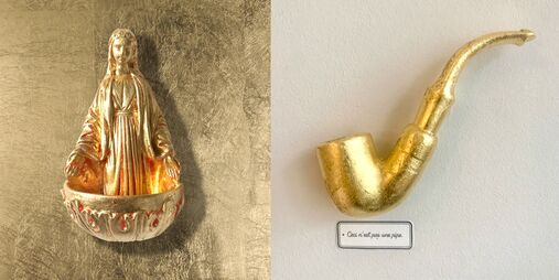 Maria einmalig Blattgold und Pfeife Ursula