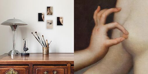 das kleine Format Petersburger Hängung mit Busen der Schwester